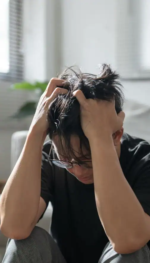 Image of upset man because of erectile dysfunction symptoms Bristol